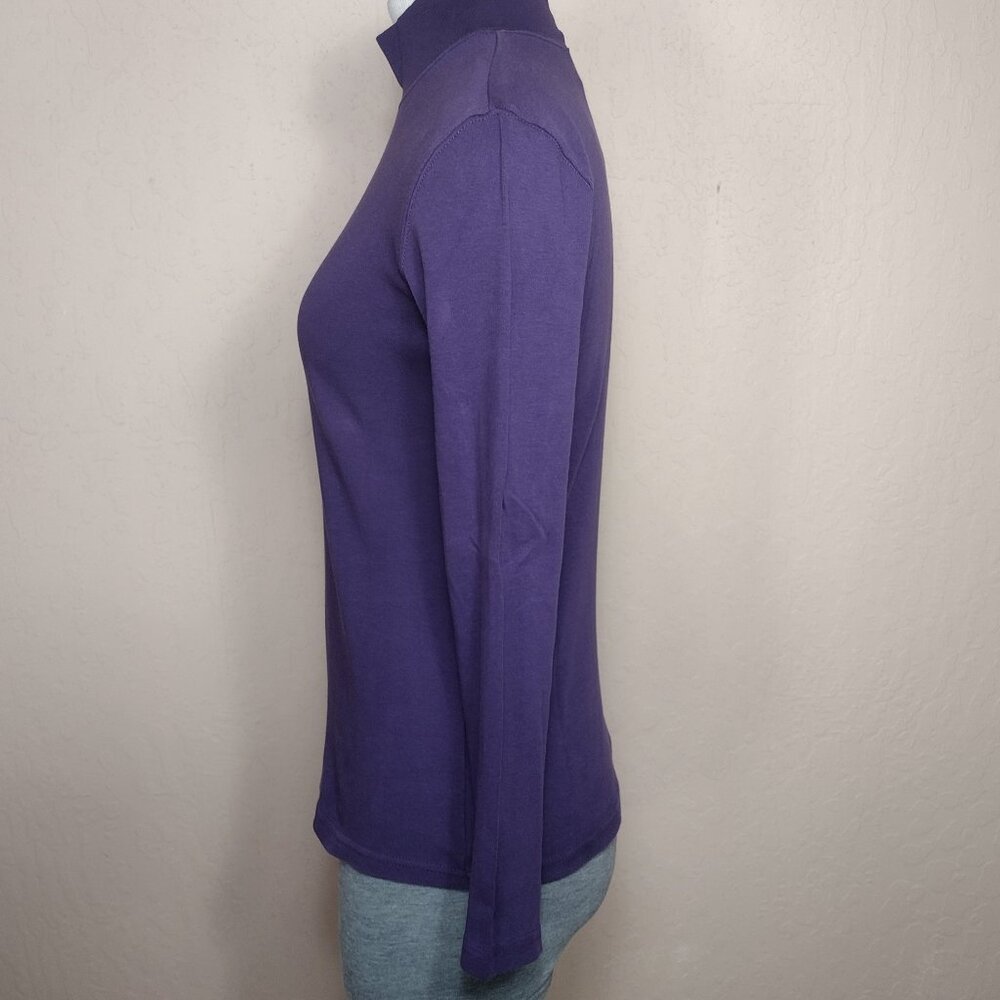 Karen Scott Womens Mock-Neck Long Sleeve T-Shirt - Picture 3 of 10